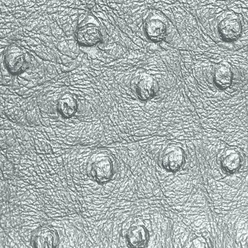 Titan Ostrich Faux Leather Metallic Silver